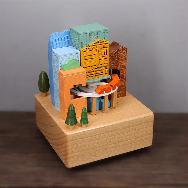 2023年新款音乐盒电动款式32曲自动播放可充电八音盒一键开启