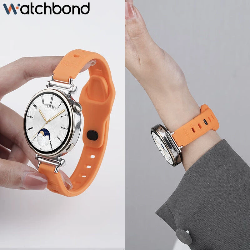 适用华为手表GT4新款粒感硅胶表带41mm运动智能手表watchgt4腕带
