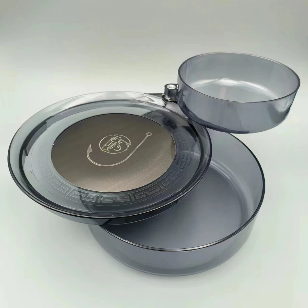 全磁拉饵盘钓箱竞技迷你小号钓鱼地插式碟形饵料盆