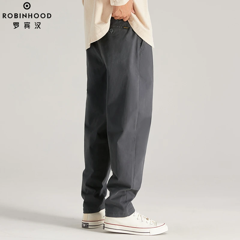 【罗宾汉ROBINHOOD】秋冬重磅棉弹宽松百搭男装休闲工装裤
