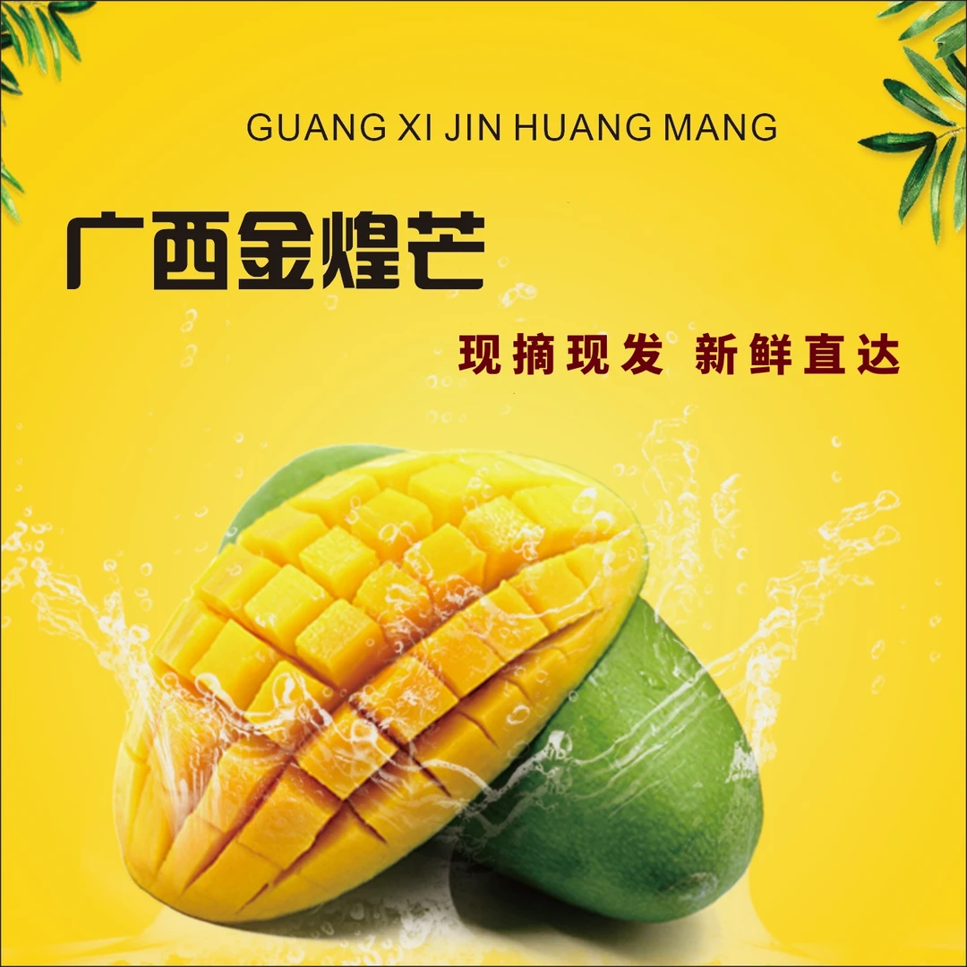广西金煌芒带箱5斤单果200g-400g现摘现发6-10个果新鲜芒果XBT