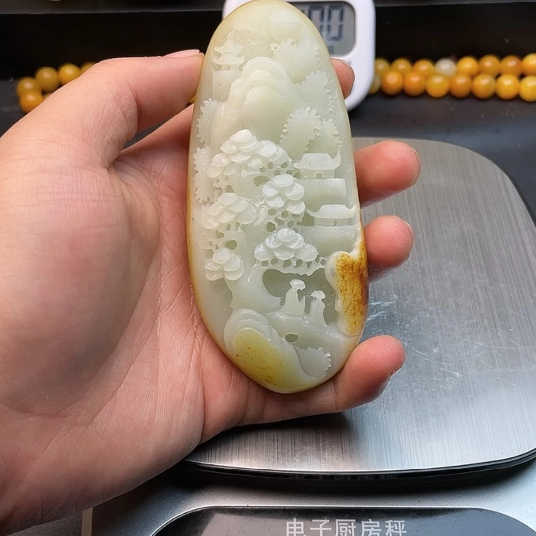 【闪购商品】和田玉挂件未镶嵌海**月