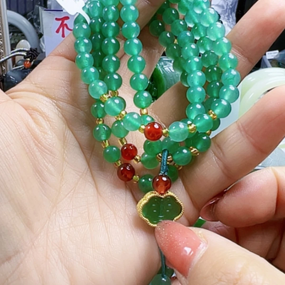 【闪购商品】东陵石手链合金0551