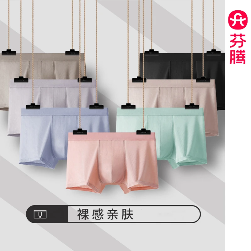 芬腾2025新款男士高弹棉质透气中腰短裤