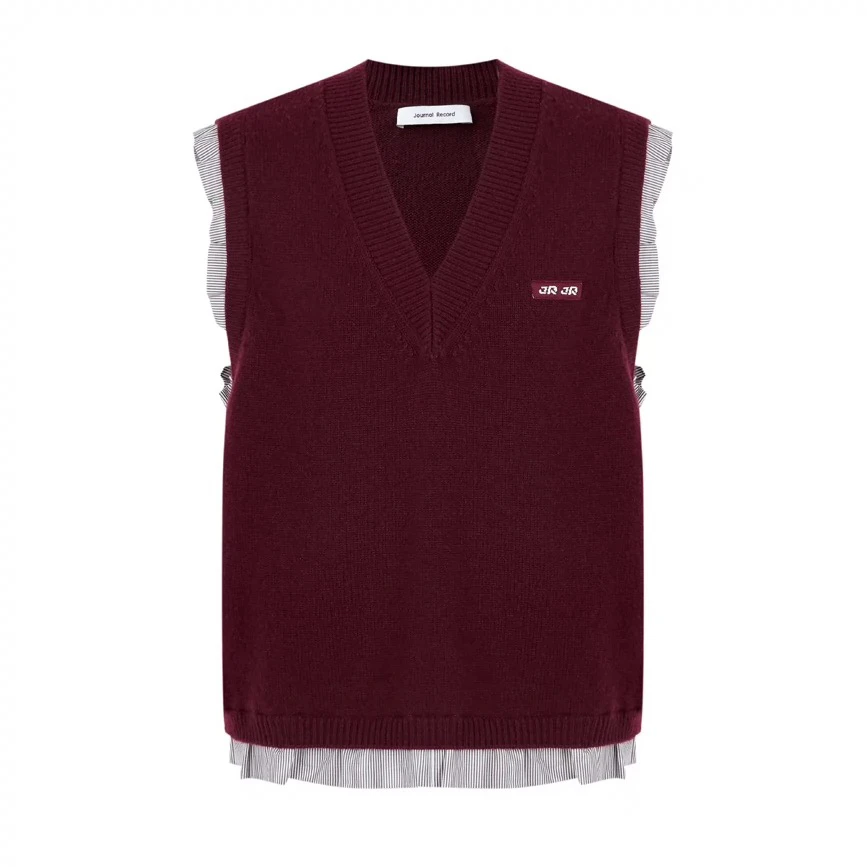 JOURNAL RECORD 2024秋冬新款无袖叠穿设计感上衣设计师品牌