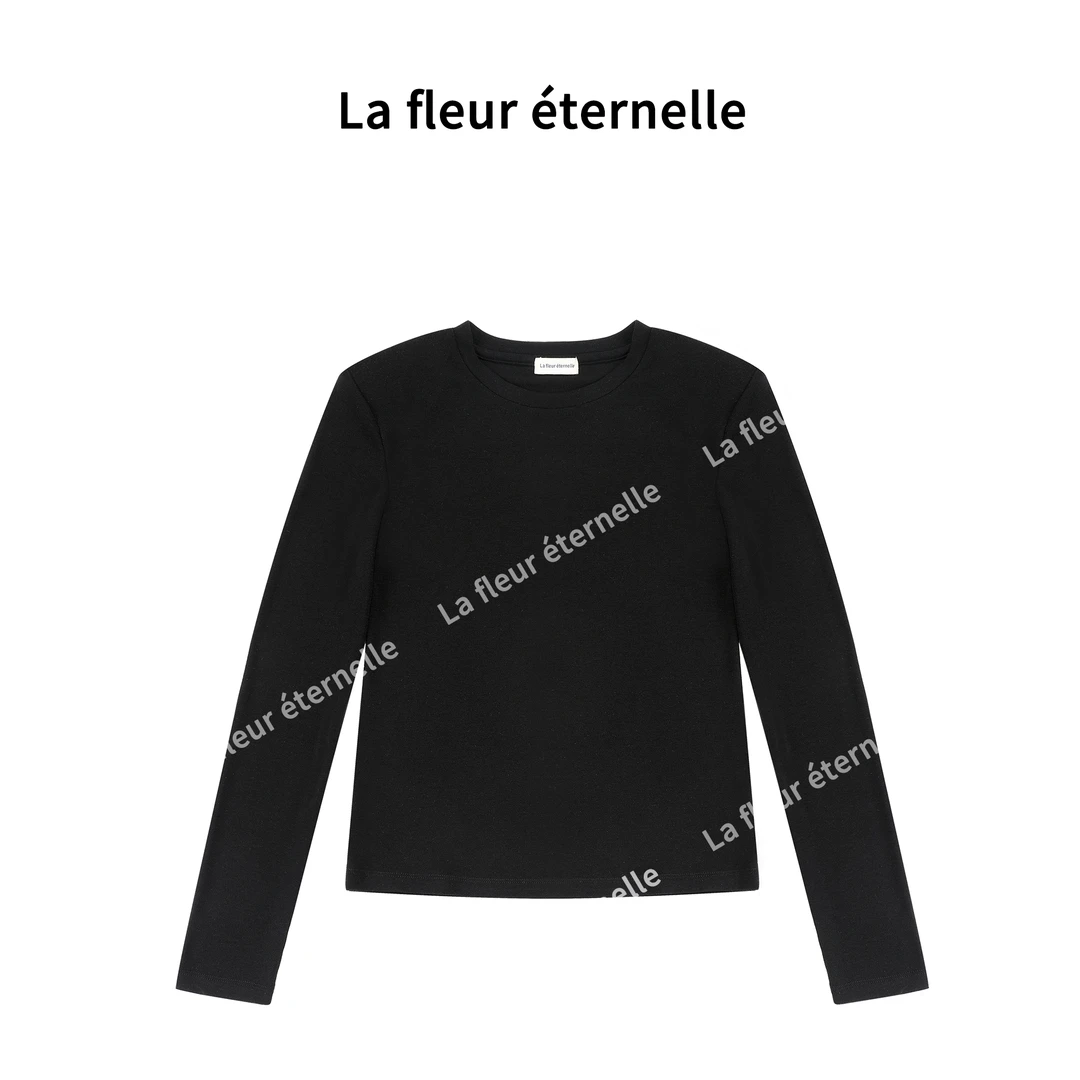 花间墅里｜精神高贵T恤 垫肩纯色气质