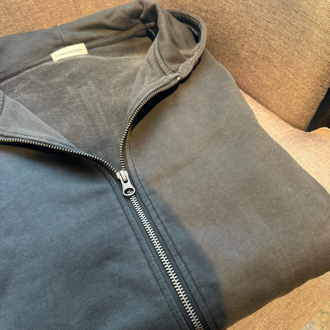 花间墅里丨连帽卫衣 植物染色有浮色