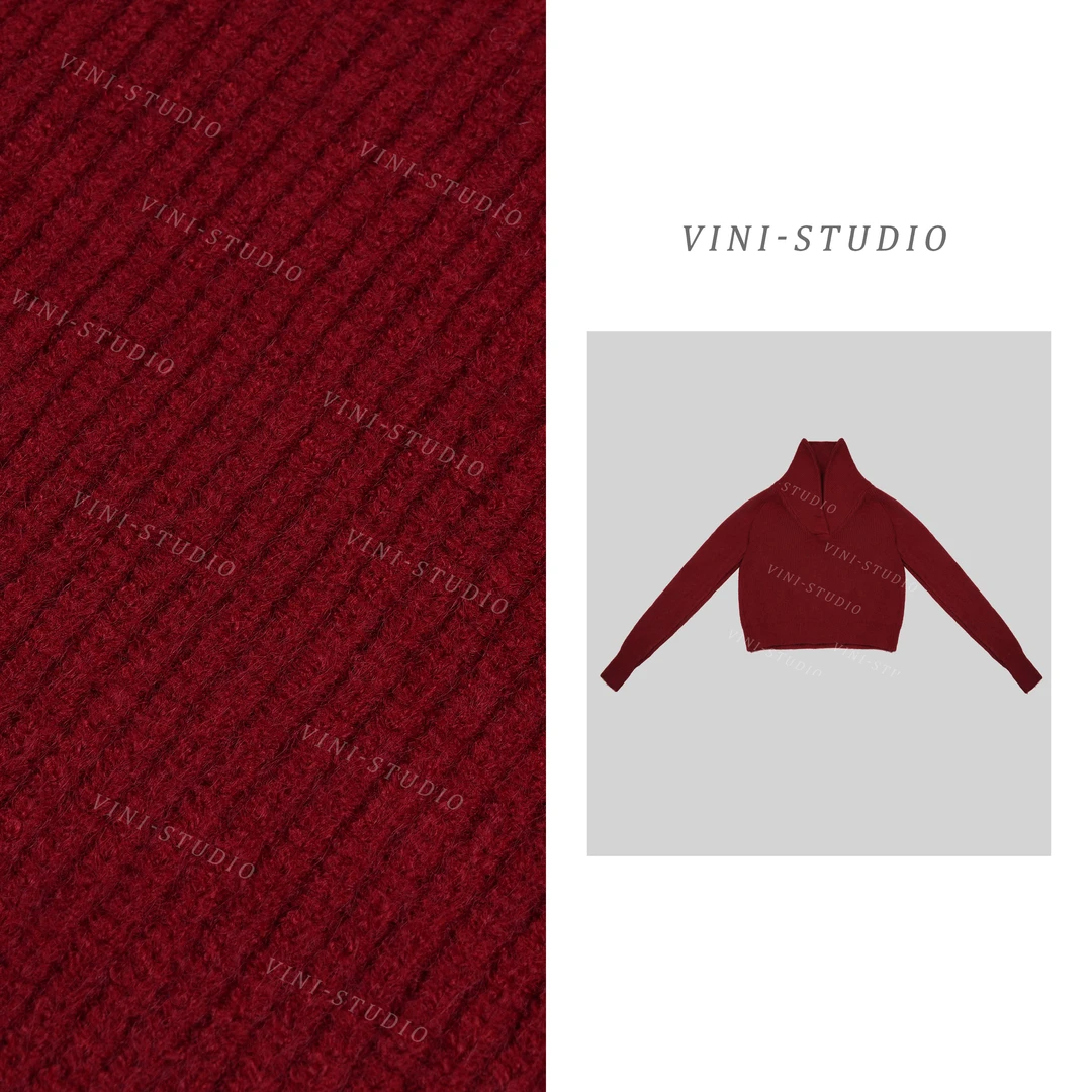 HUANG  VINI【黄微倪】 新款设计感休闲毛衣长袖衣MY100602