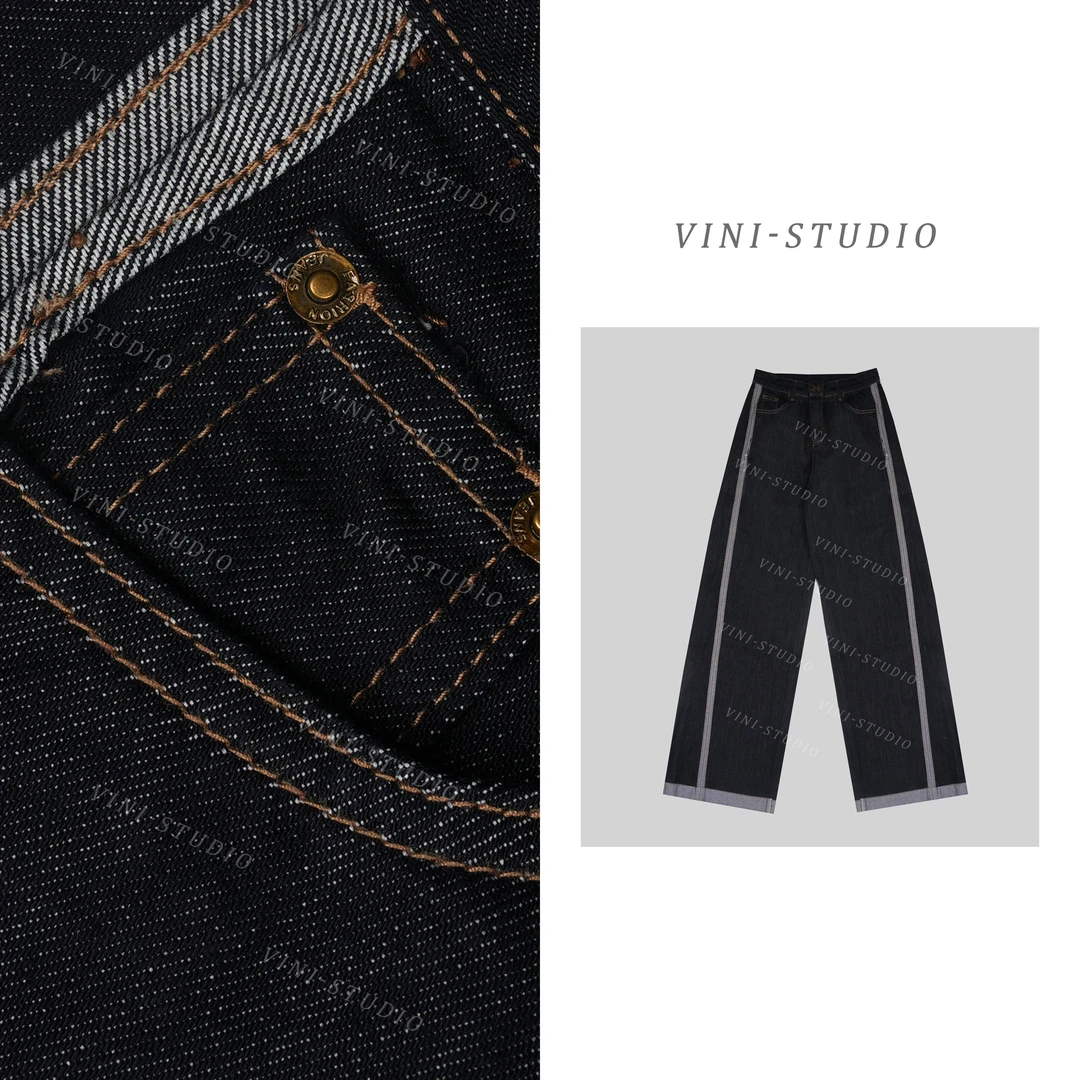 HUANG  VINI【黄微倪】 FL新潮休闲百搭时尚显瘦牛仔长裤CK82804