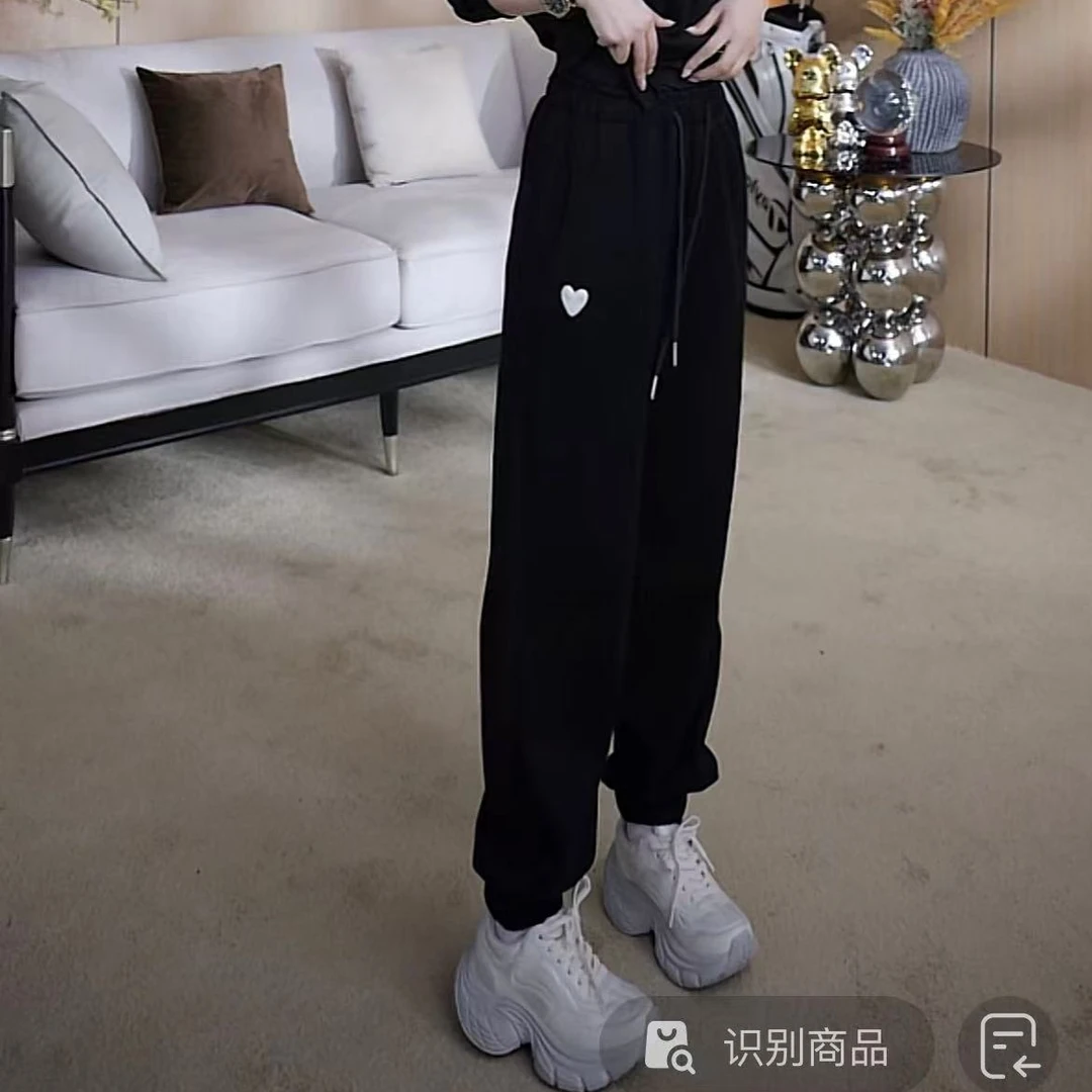 HUANG  VINI【黄微倪】 FL新潮加绒休闲百搭显瘦卫裤长裤CK102605