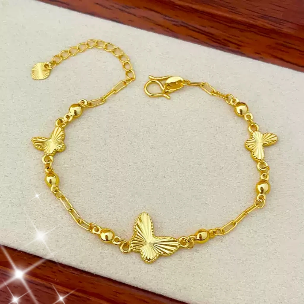 铜合金手链 镭射蝴蝶手链时尚气质女款