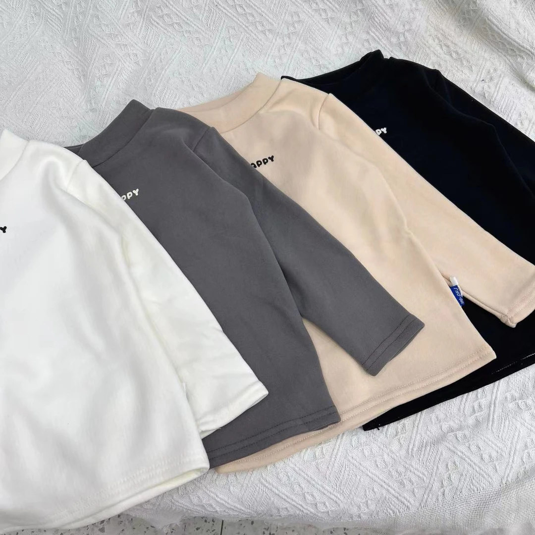 BB027 儿童秋冬款一体绒上衣 打底衫T恤