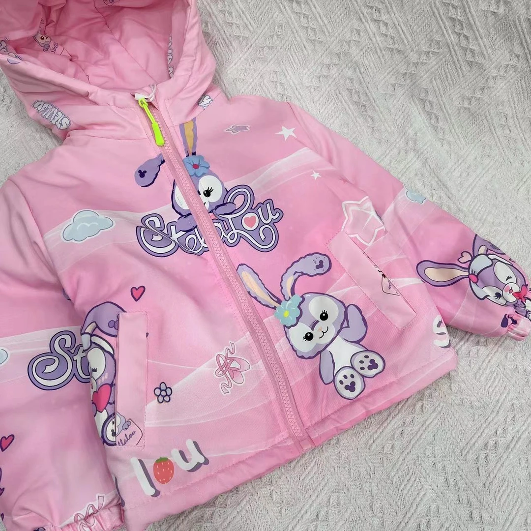 BB054 女童卡通连帽外套 内里加绒