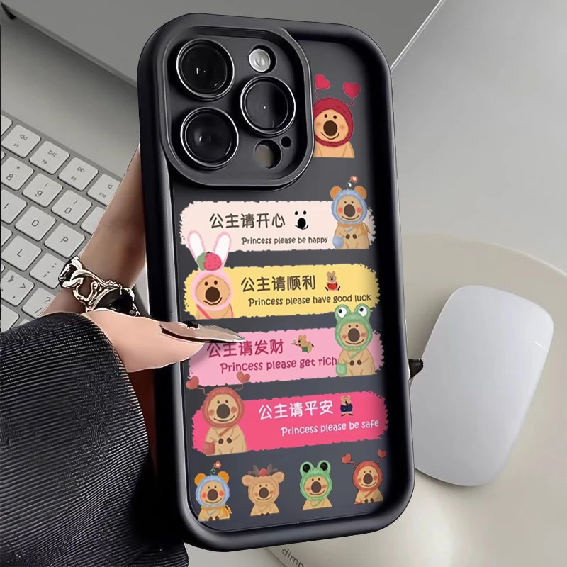 柿子椒熊公主适用iphone15/13苹果14手机壳华为viv小米oppo软xr套