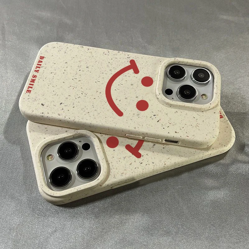仙朵ins笑脸小麦壳iPhone14promax苹果13/12/11手机壳xr/xs软套7p