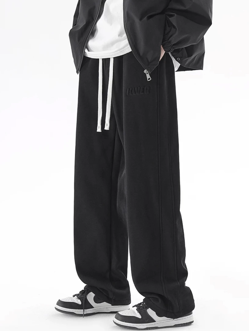 男士潮流休闲裤春秋款宽松阔腿裤舒适百搭垂感长裤子