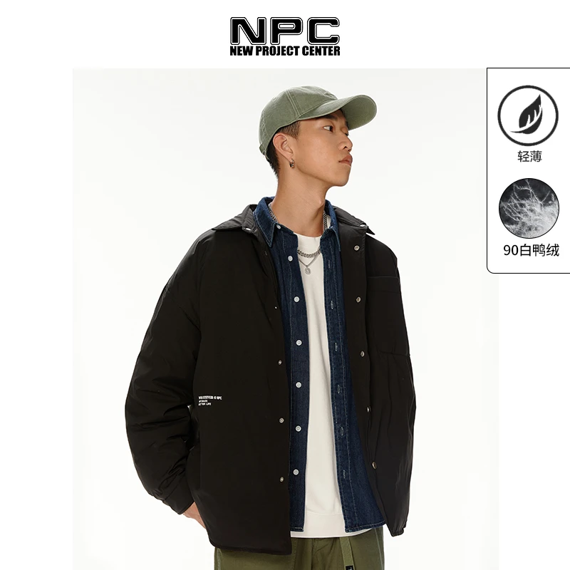 NPC潮字母印花简约轻薄秋冬羽绒服男女同款NP27DJ20