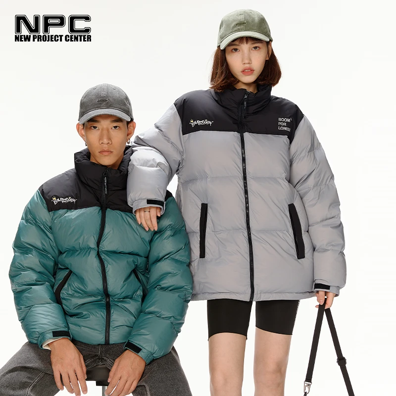 NPC潮牌简约字母休闲羽绒面包服情侣羽绒服NP28DJ02