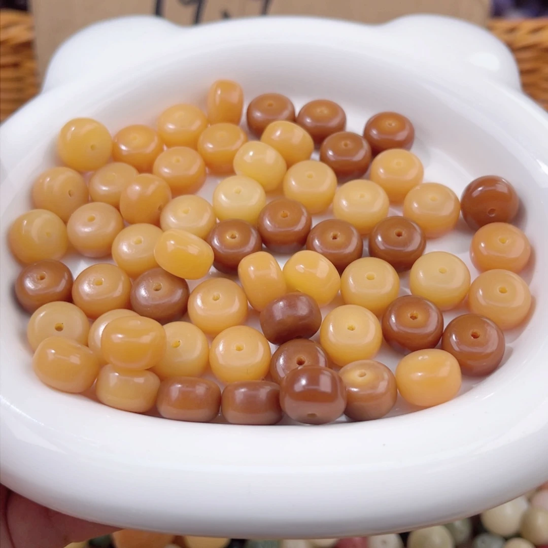 白玉菩提吊坠A 12/100+10/黄油板栗