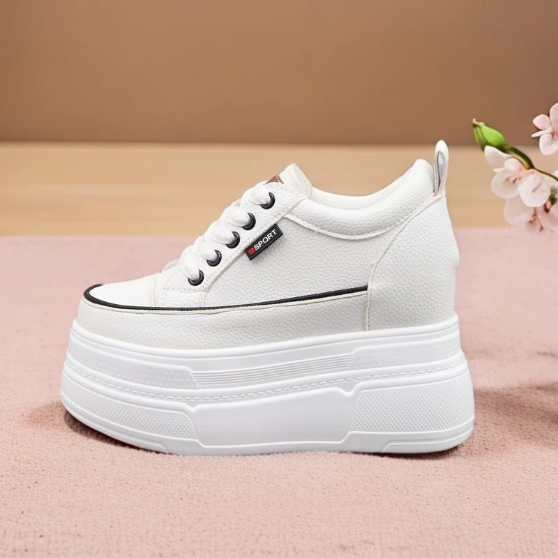 厚底12CM小白鞋女秋冬季新款百搭爆款内增高10cm休闲运动松糕单鞋
