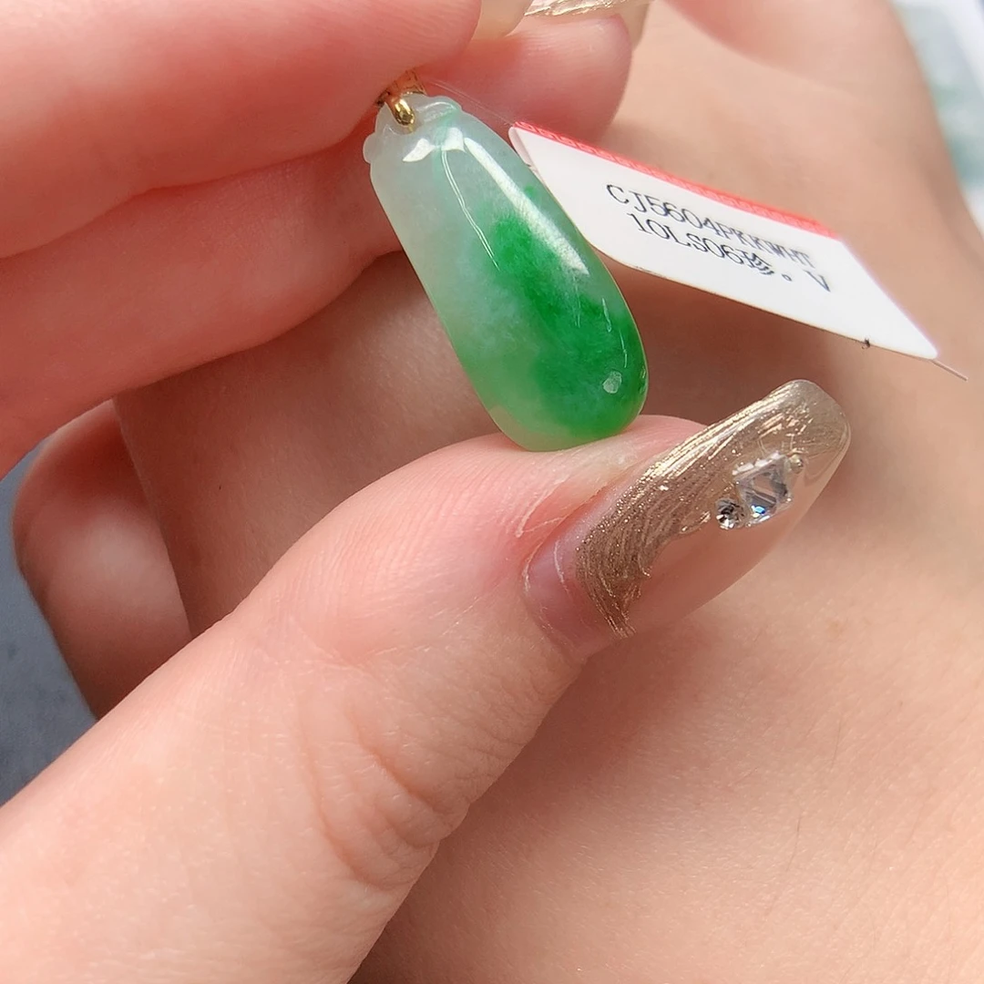 翡翠颈饰18K金镶嵌88888888