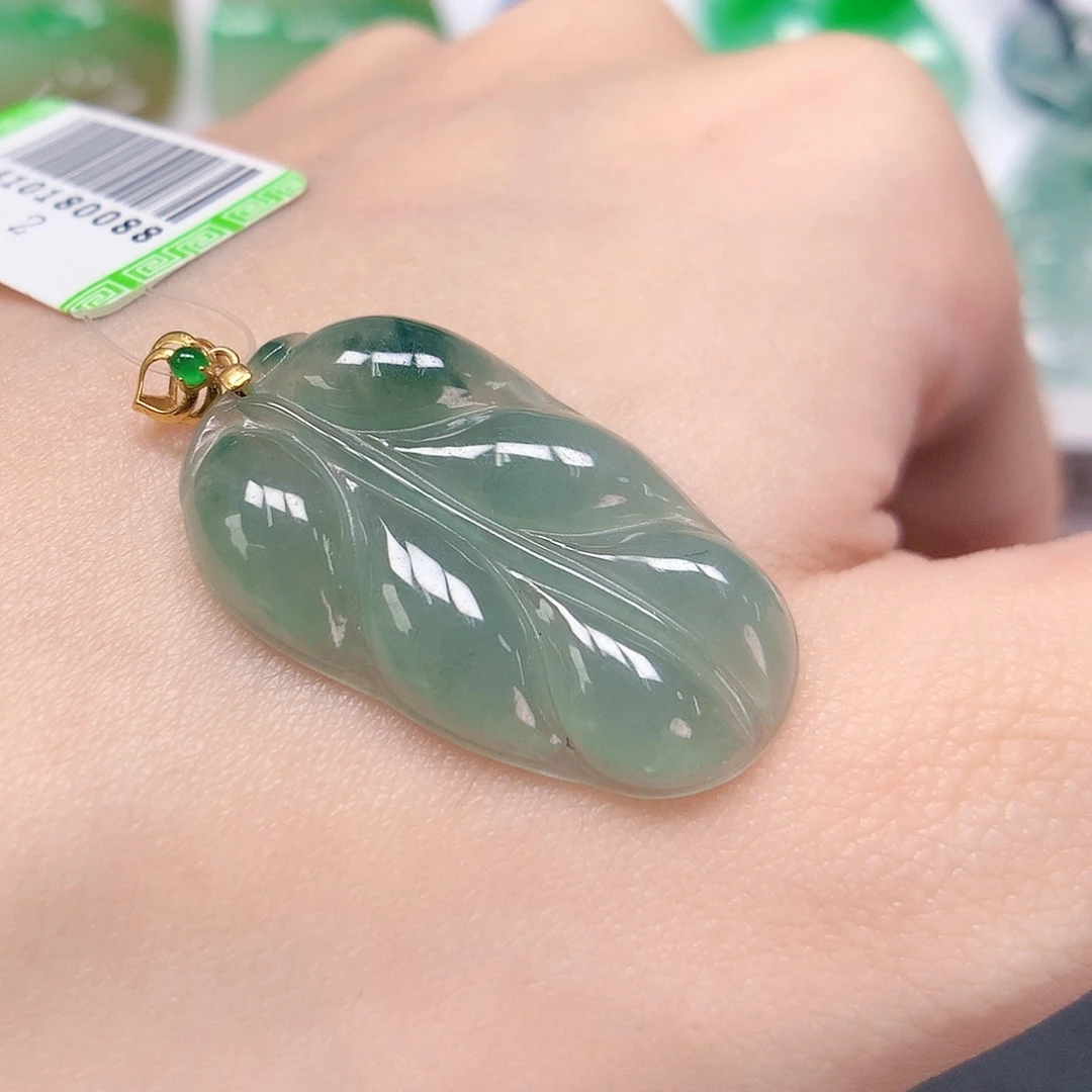 翡翠颈饰18K金镶嵌88888888888888888888