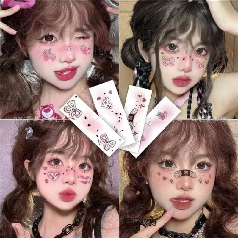Q-SQH 草莓甜心腮红脸贴可爱少女妆容圣诞节妆容贴纸软妹COS派对