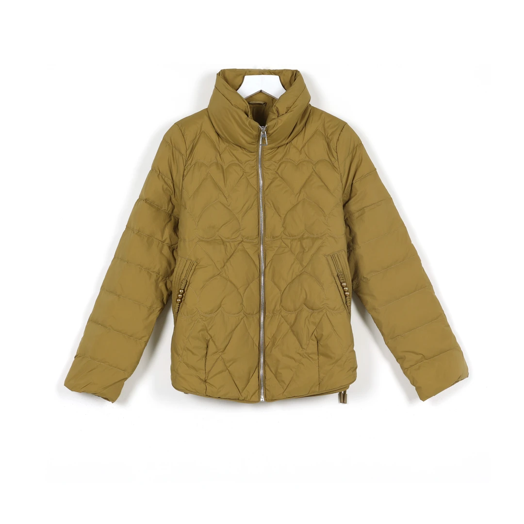 【千屿Sheila】冬季立领拉链女士爱心百搭羽绒服244-YRF/092404