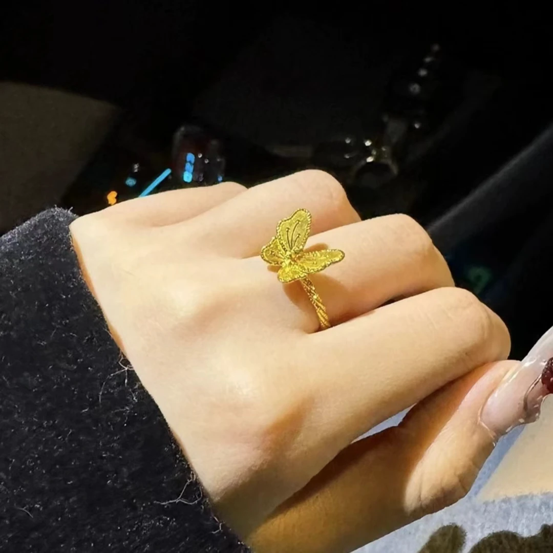 铜合金戒指 蝴蝶戒指时尚百搭优雅
