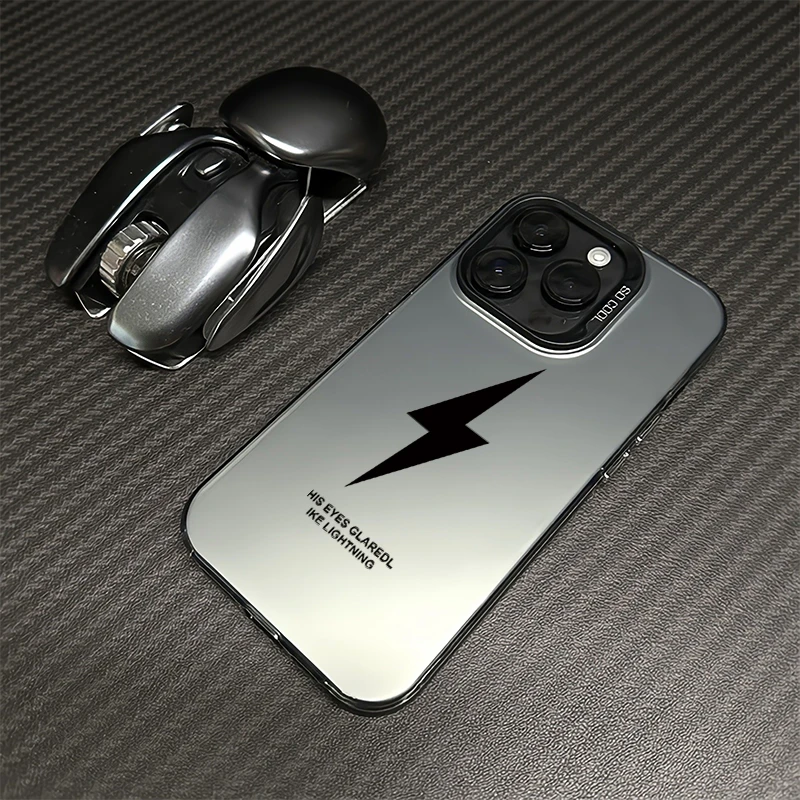 简约闪电iphone15手机壳16promax防摔14苹果13适用12高级11磨砂xs