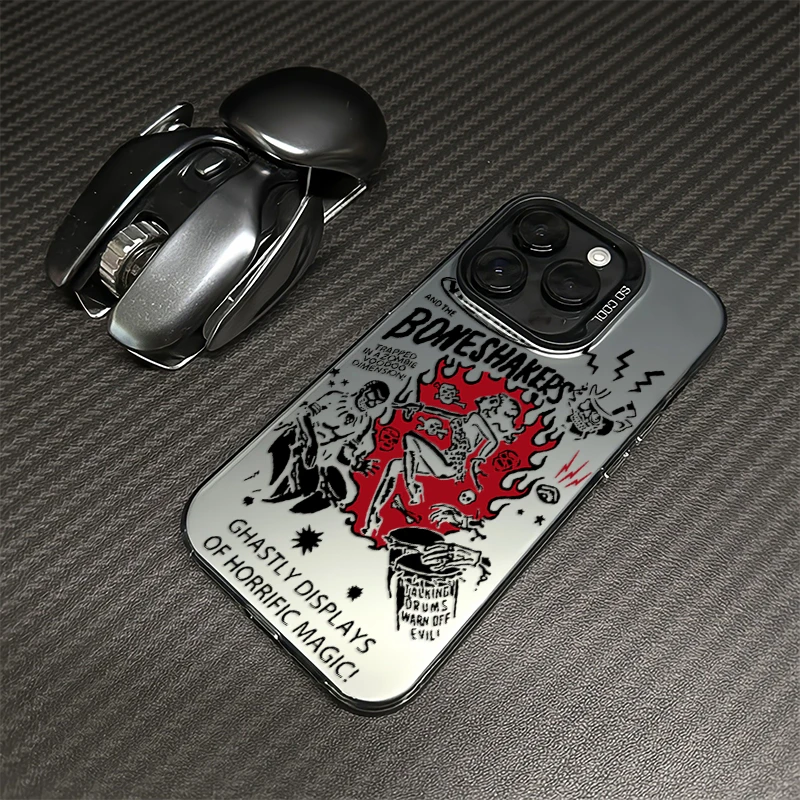 暗黑骷髅苹果16pro手机壳iphone15套14/13/12/11华为iQOO小米红米