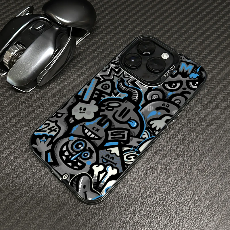 涂鸦怪兽苹果15手机壳iphone14pro保护套15promax创意13适用12/11