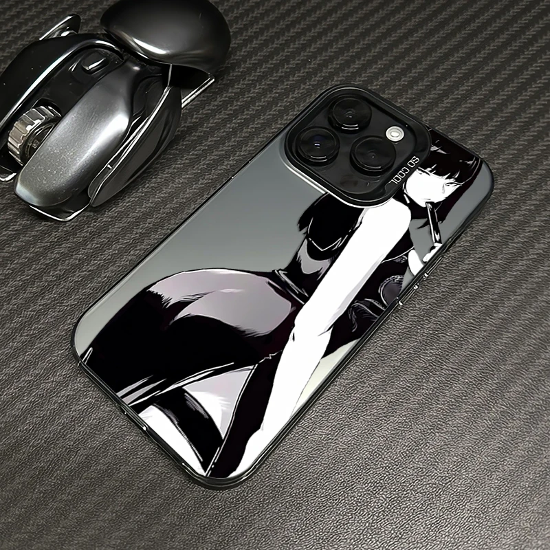 暗黑辣妹苹果15手机壳iphone13/14promax动漫15pro创意12网红11潮