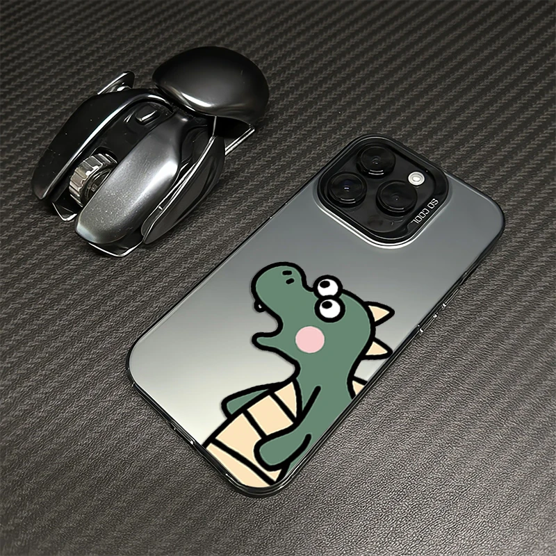 吃惊恐龙苹果15pro手机壳iphone14promax套13创意12保护壳11网红