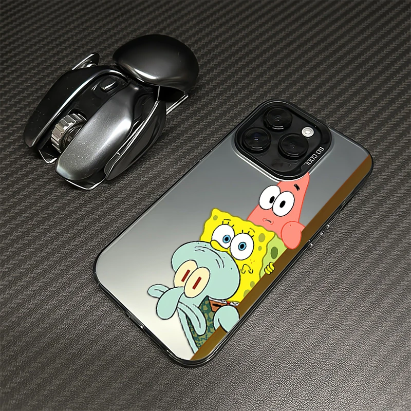 海绵宝宝适用苹果16手机壳iphone15创意14promax防摔13保护12套11