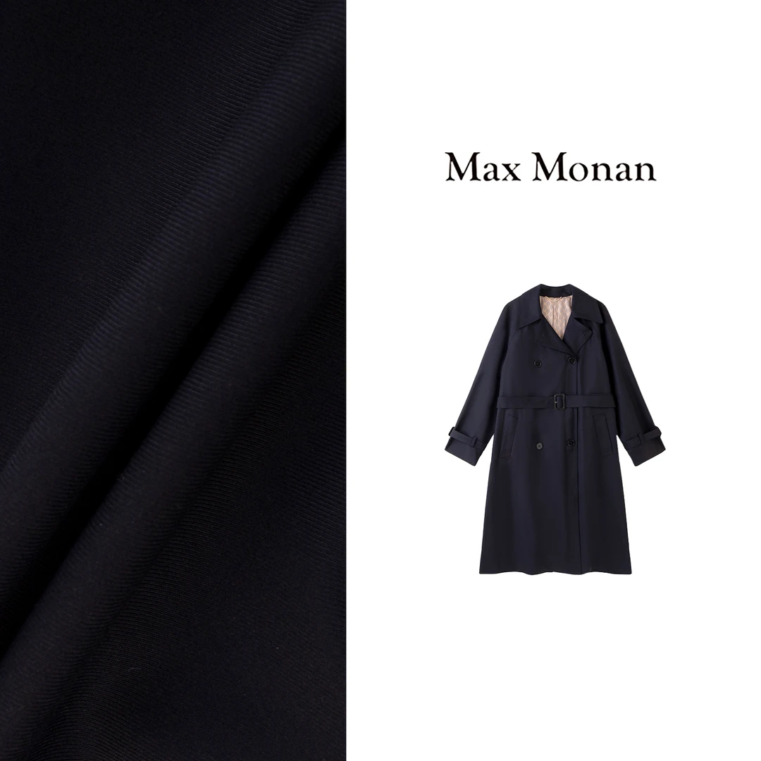 【Max Monan】经典中长款双排扣时尚风休闲百搭大衣DD24WX181