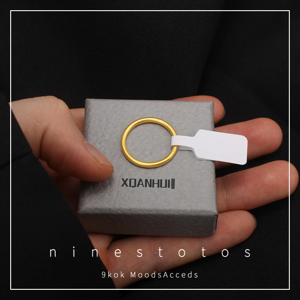 铜合金戒指 高级感轻奢款女男士素圈金色戒指小众情侣对戒手饰品