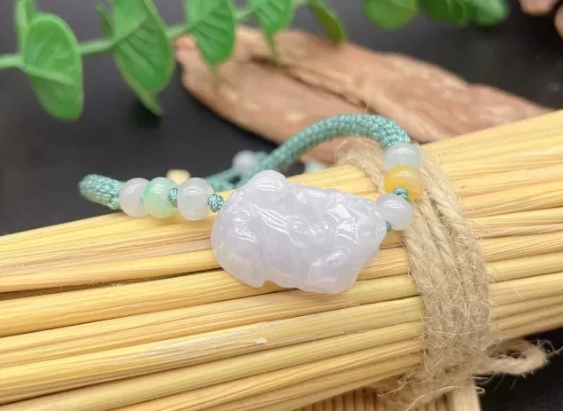 天然翡翠A货貔貅手串挂件手编