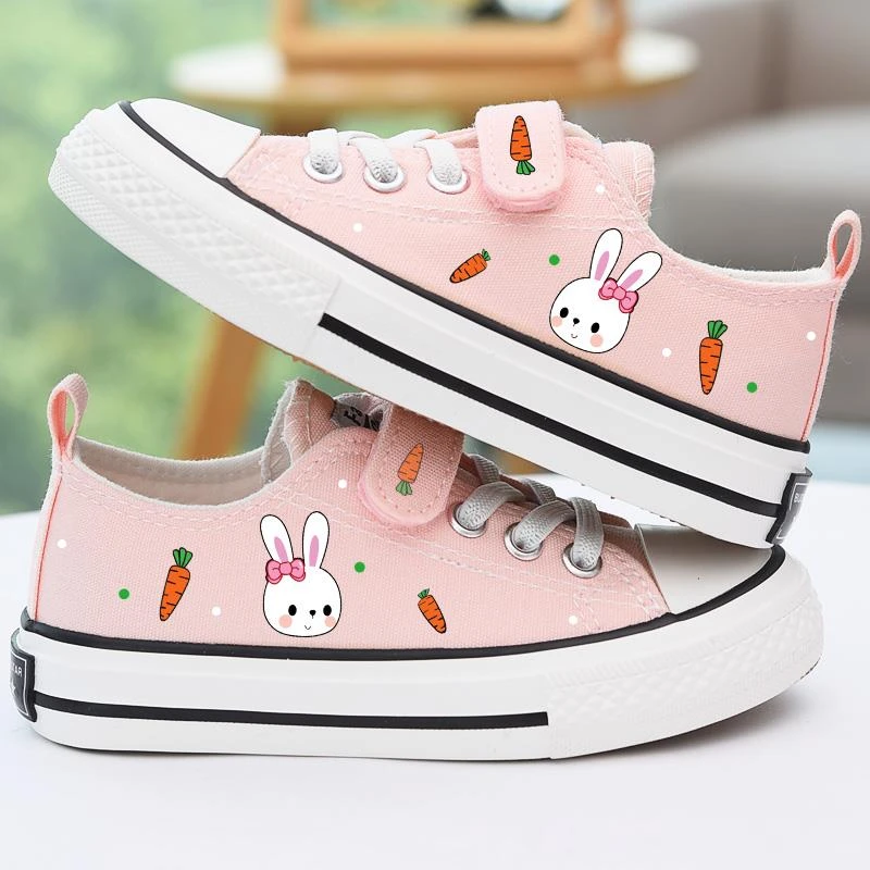 FAVMARTHA2023年春秋新款女童帆布鞋童鞋女儿童布鞋小女孩单鞋幼