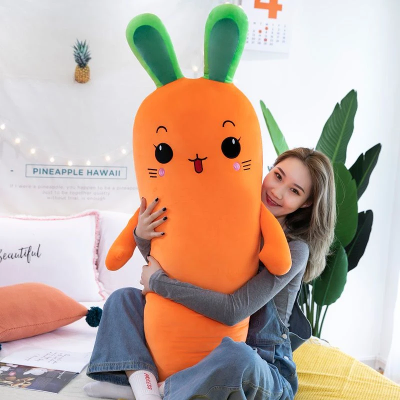 胡萝卜毛绒玩具睡觉抱枕可爱生日礼物女生布娃娃玩偶公仔儿童节