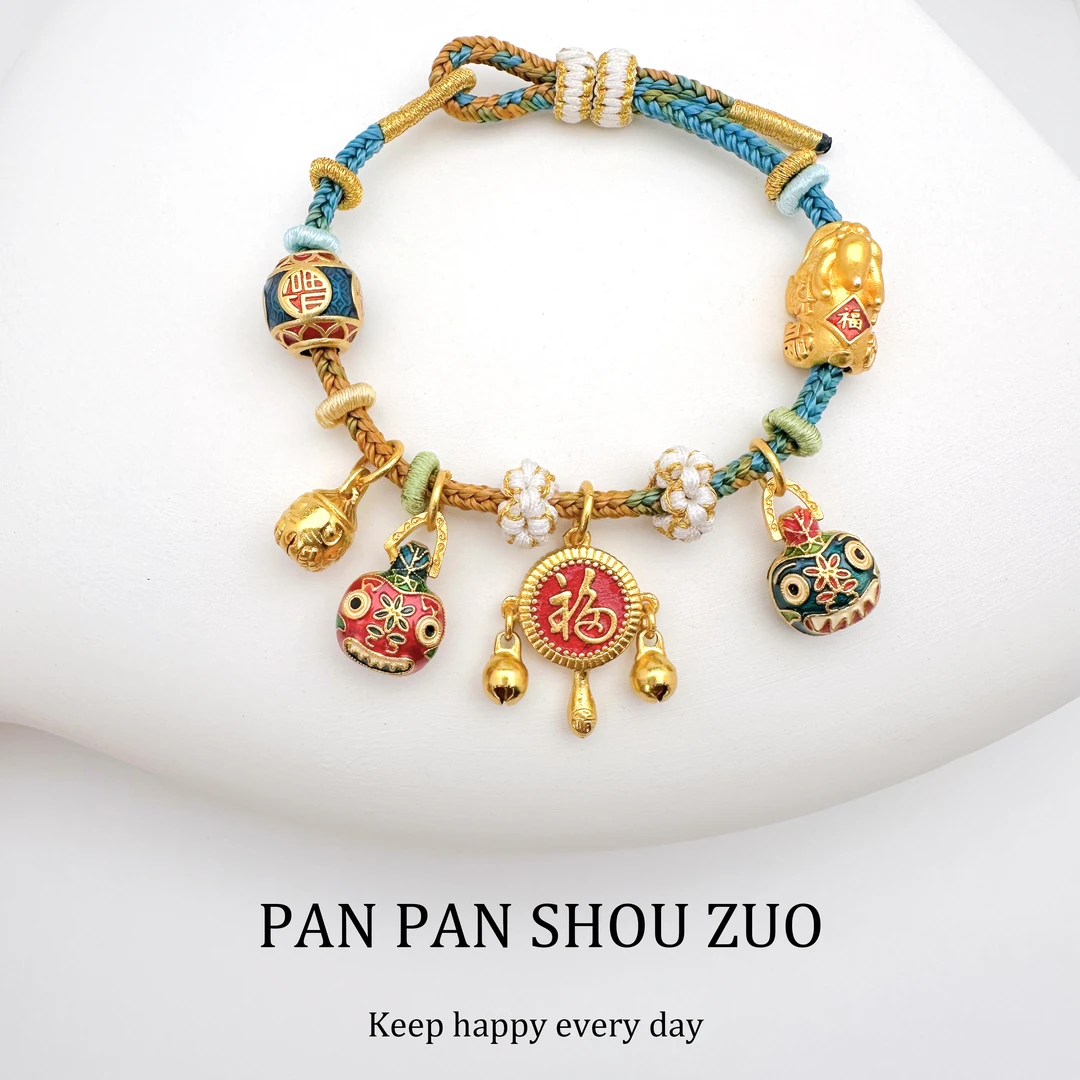 铜合金布艺手链 【貔貅吞金兽】PAN PAN饰品/新中式国风编织民族风