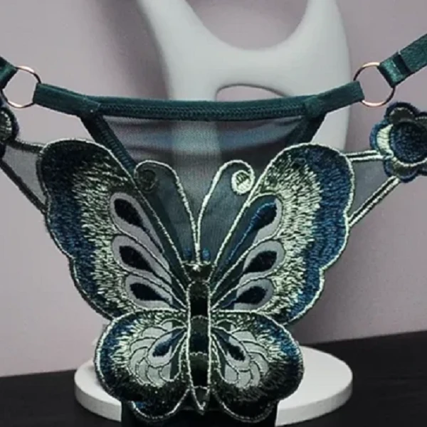 内裤女性感迷人蕾丝个性百搭细带低腰三角裤透明女士大码可调节