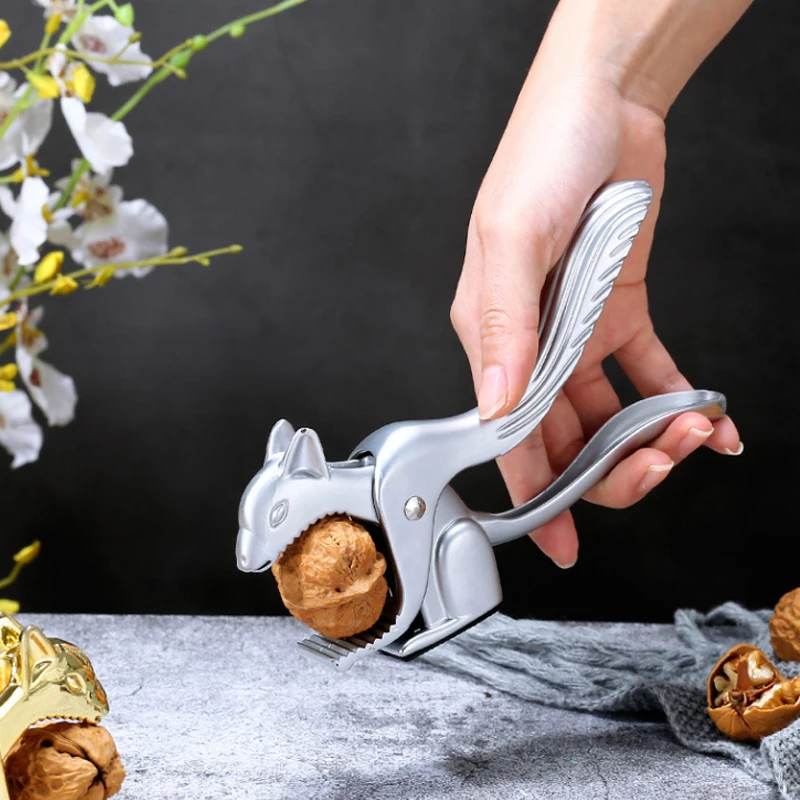 松鼠造型核桃夹锌合金多功能坚果核桃夹子核桃钳蟹夹松子榛子夹