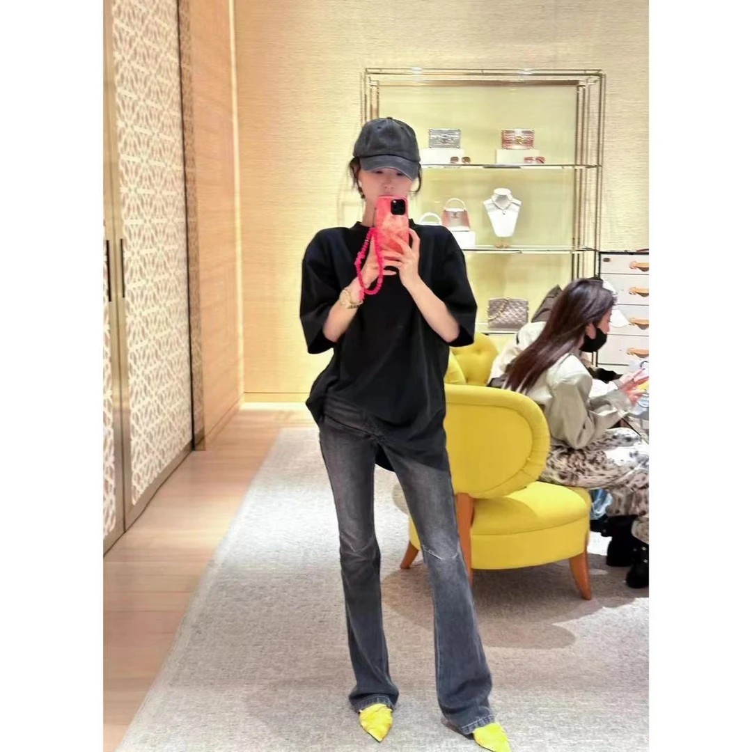 FORNI × YOYO 怎么穿都好看 显瘦休闲裤百搭款时尚设计微喇牛仔裤