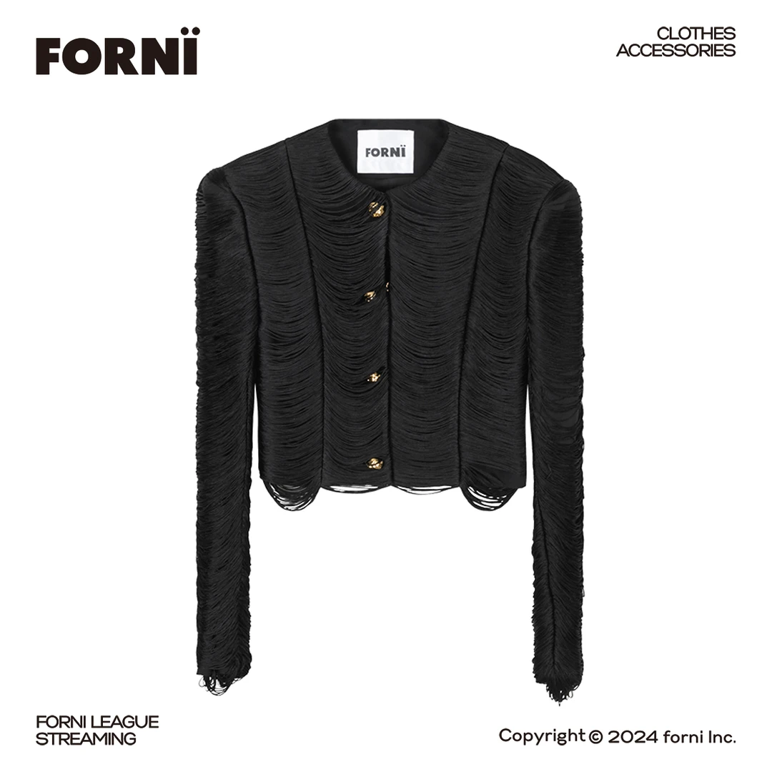 FORNI × YOYO 免洗战袍 两天一件纯手工编织气质小香风绵羊毛外套