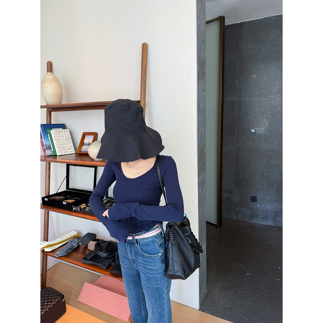 FORNI 纸片人T  多色圆领打底衫气质长袖时尚修身设计师