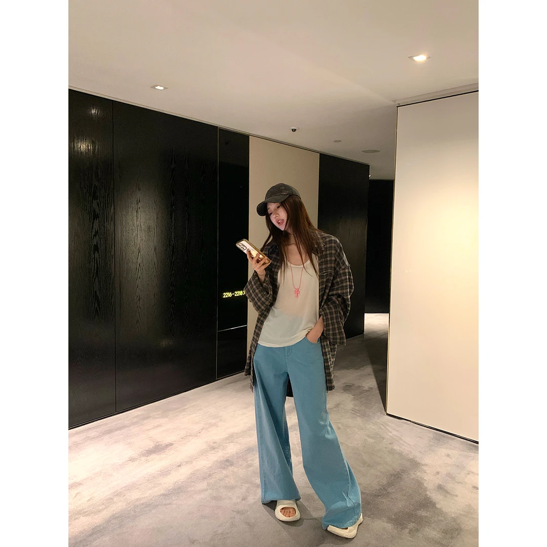 FORNI x YOYO 格格巫 复古格子衬衫长袖时尚休闲百搭春季宽松衬衫