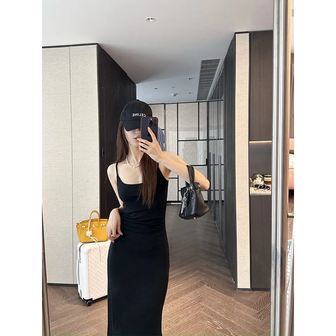 FORNI x YOYO 春日缪斯Muse 修身长款吊带裙气质时尚法式设计感裙