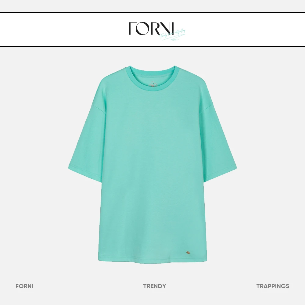 FORNI  百利甜酒 花朵装饰T恤时尚设计师小众半袖圆领