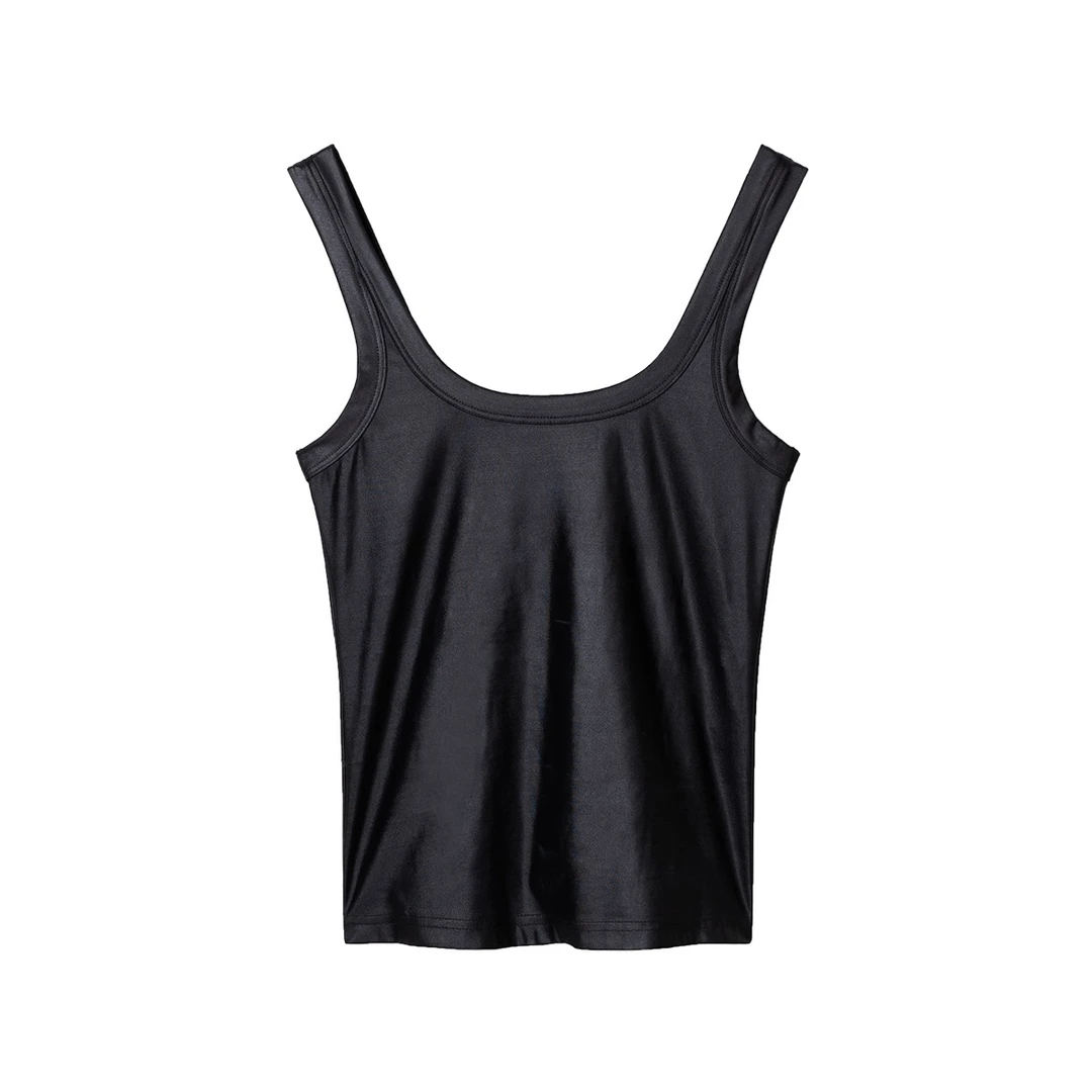 FORNI 纯色U领背心